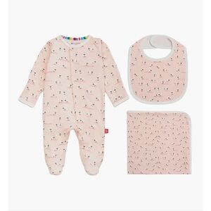 Blue Baby Onesie Set with Sheep Print